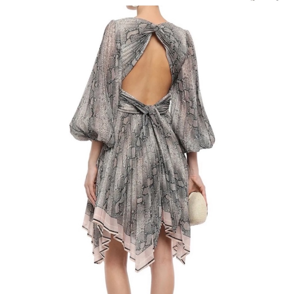 Zimmerman NWT corsage sneak print mini Dress